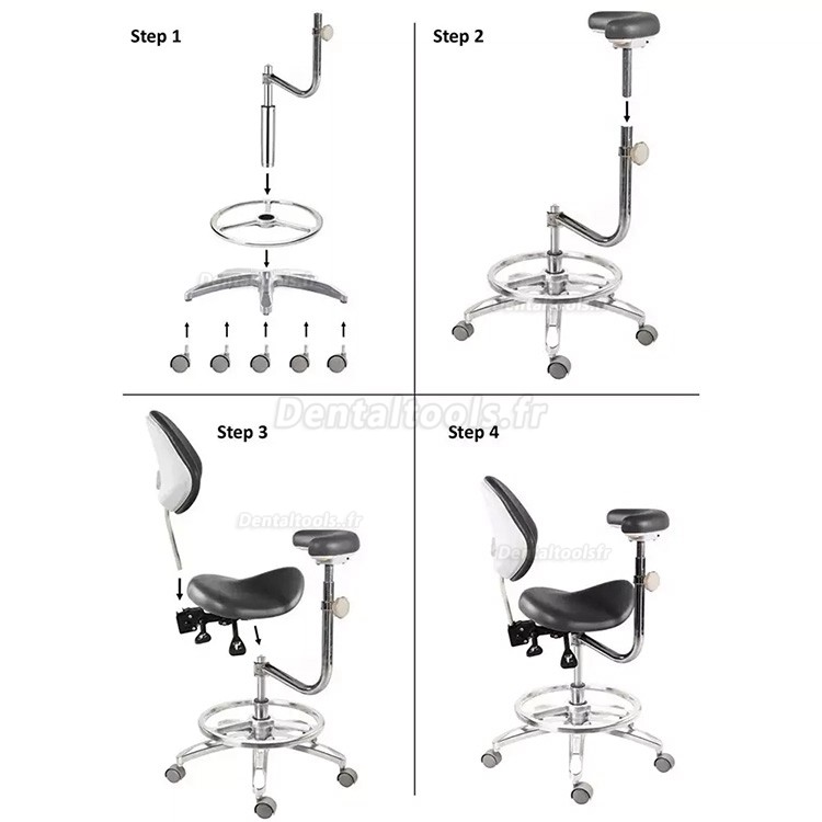 Tabourets opérateur dentaire tabouret pour assistant  assistant infirmier avec accoudoirs